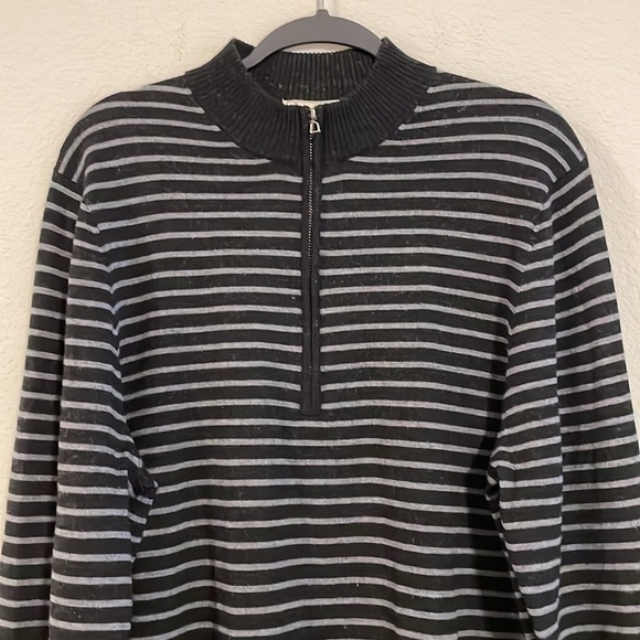 Donald Ross Men Sweater 100% Merino Wool Medium Black Preppy Contemporary Causal - Picture 6 of 16